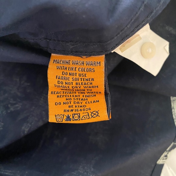 Tailor Vintage Luxe Performance Palm Tree Shirt Navy White XXL Airotec Stretch - Picture 8 of 9